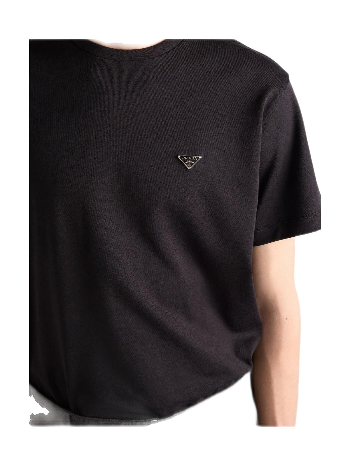 Prada Logo-Plaque T-shirt (Black)