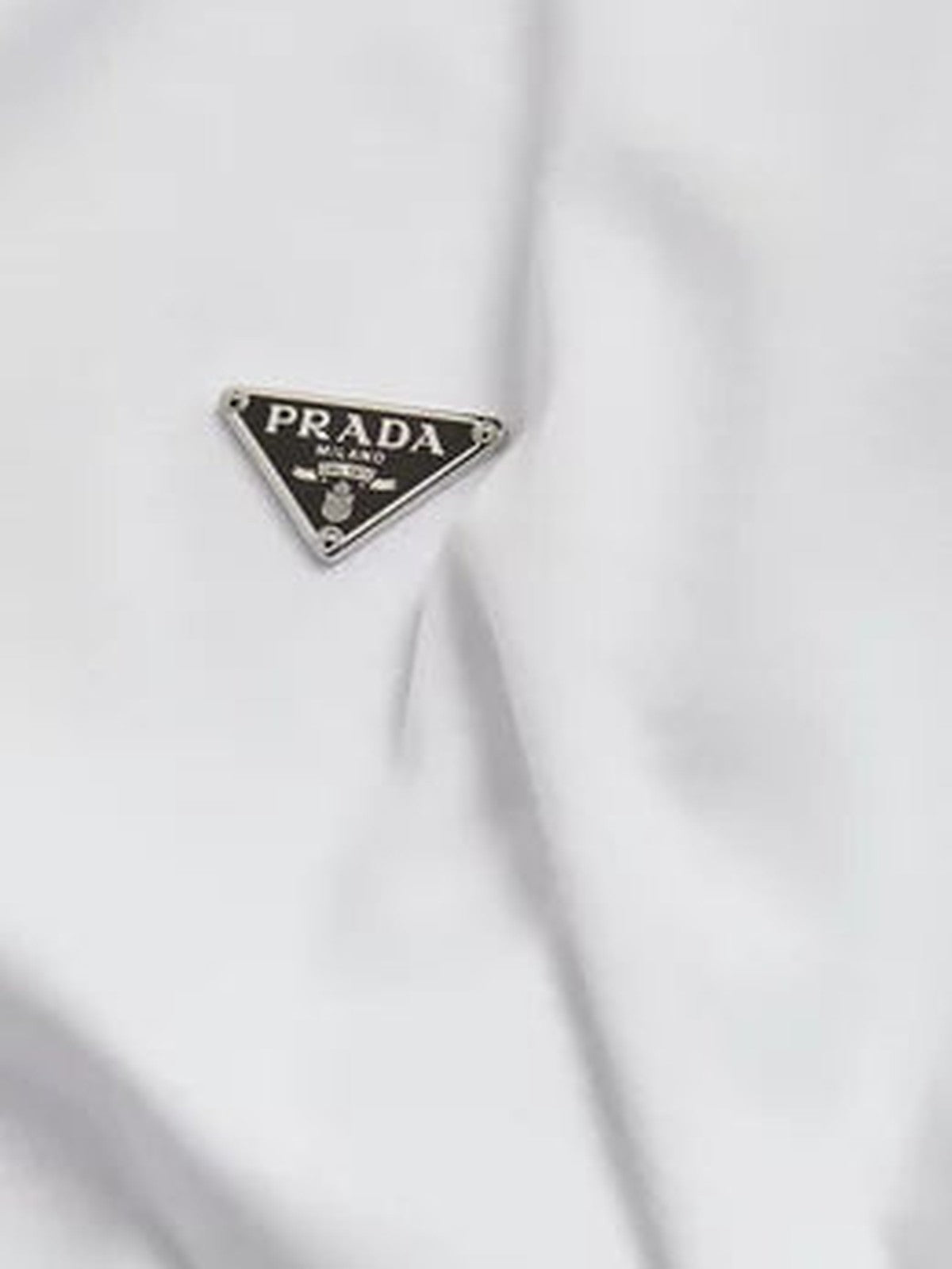 Prada Logo-Plaque T-shirt (White)