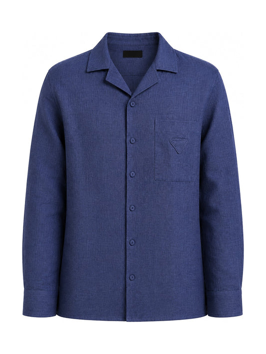 Prada linen camp shirt
