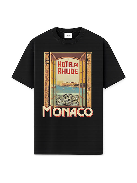 Rhude Hotel di Monaco T-shirt (Black)