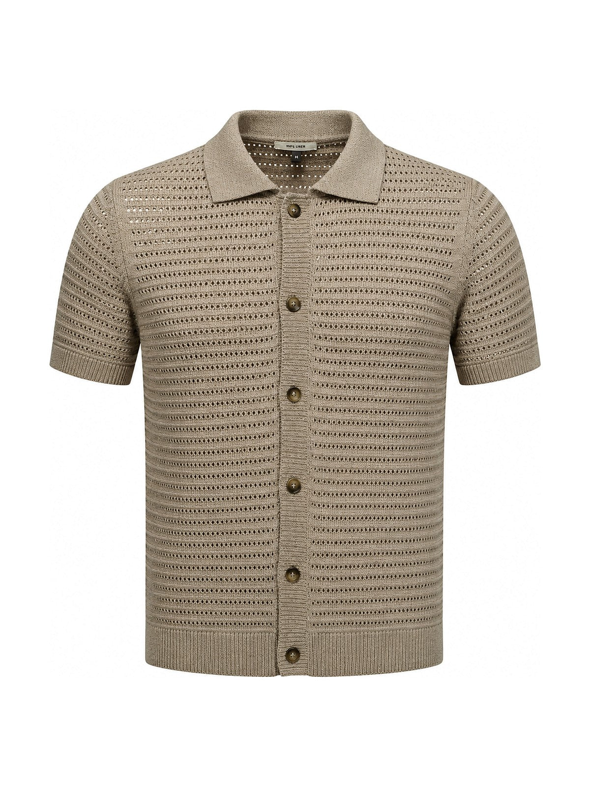 The Row knit button shirt (taupe)
