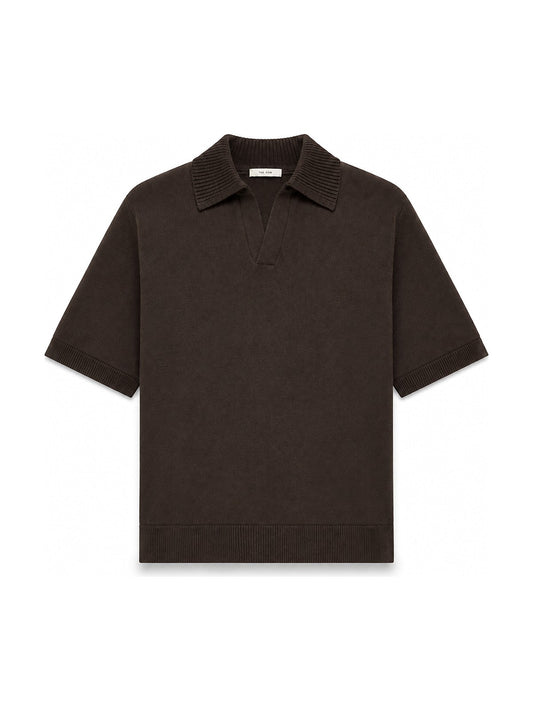 The Row knit polo (brown)