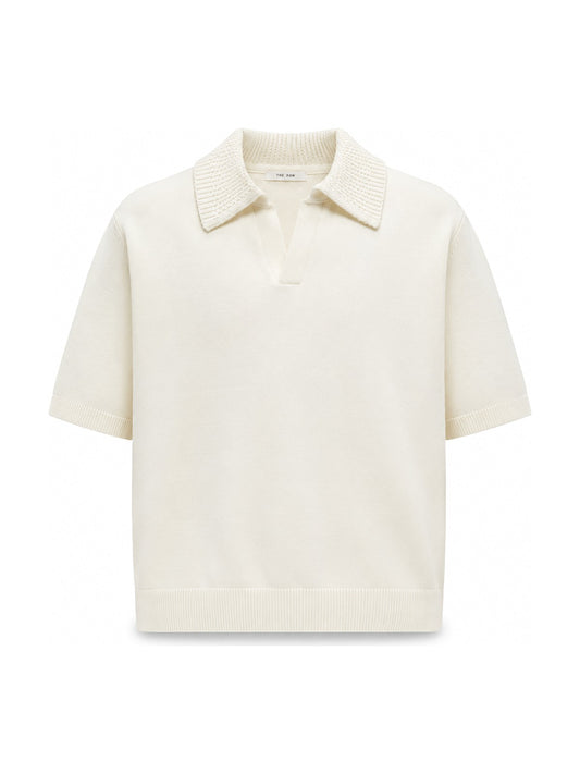 The Row knit polo (cream)