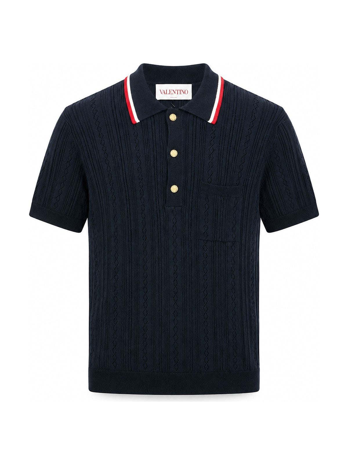 Valentino Garavani Knit Polo (Navy)