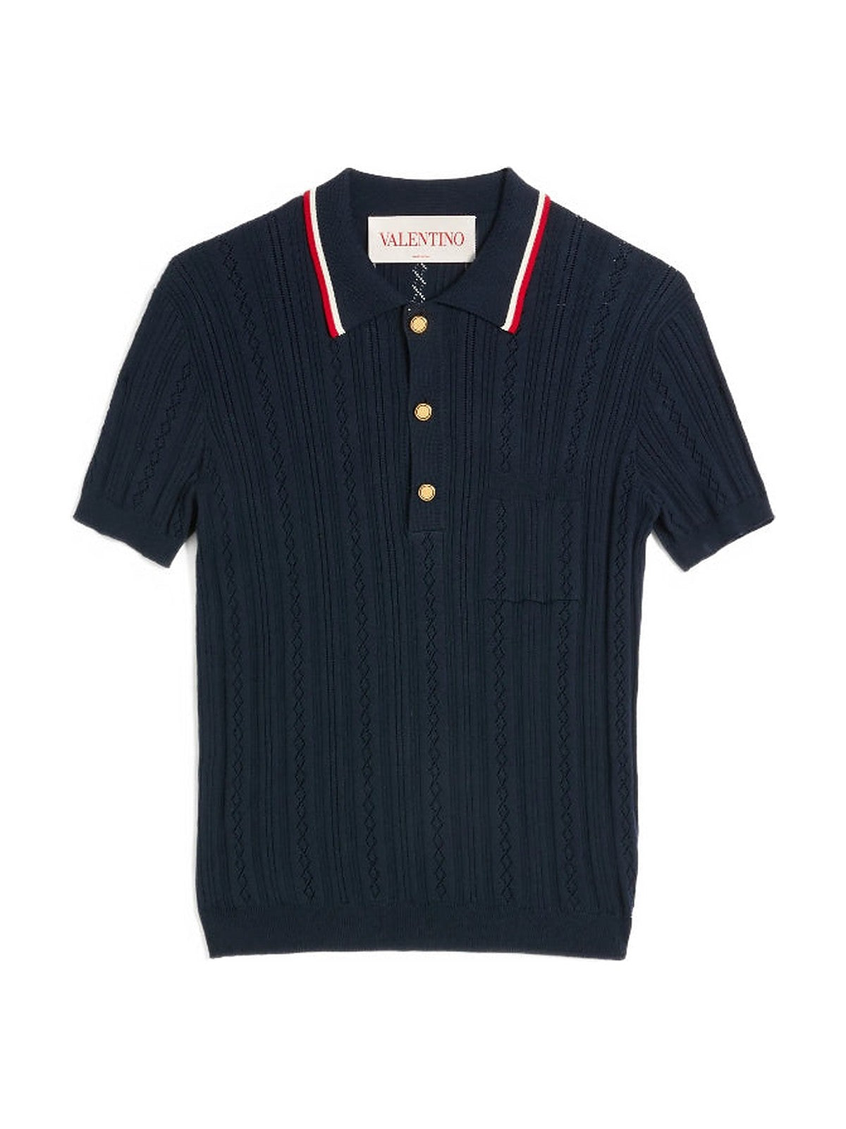 Valentino Garavani Knit Polo (Navy)