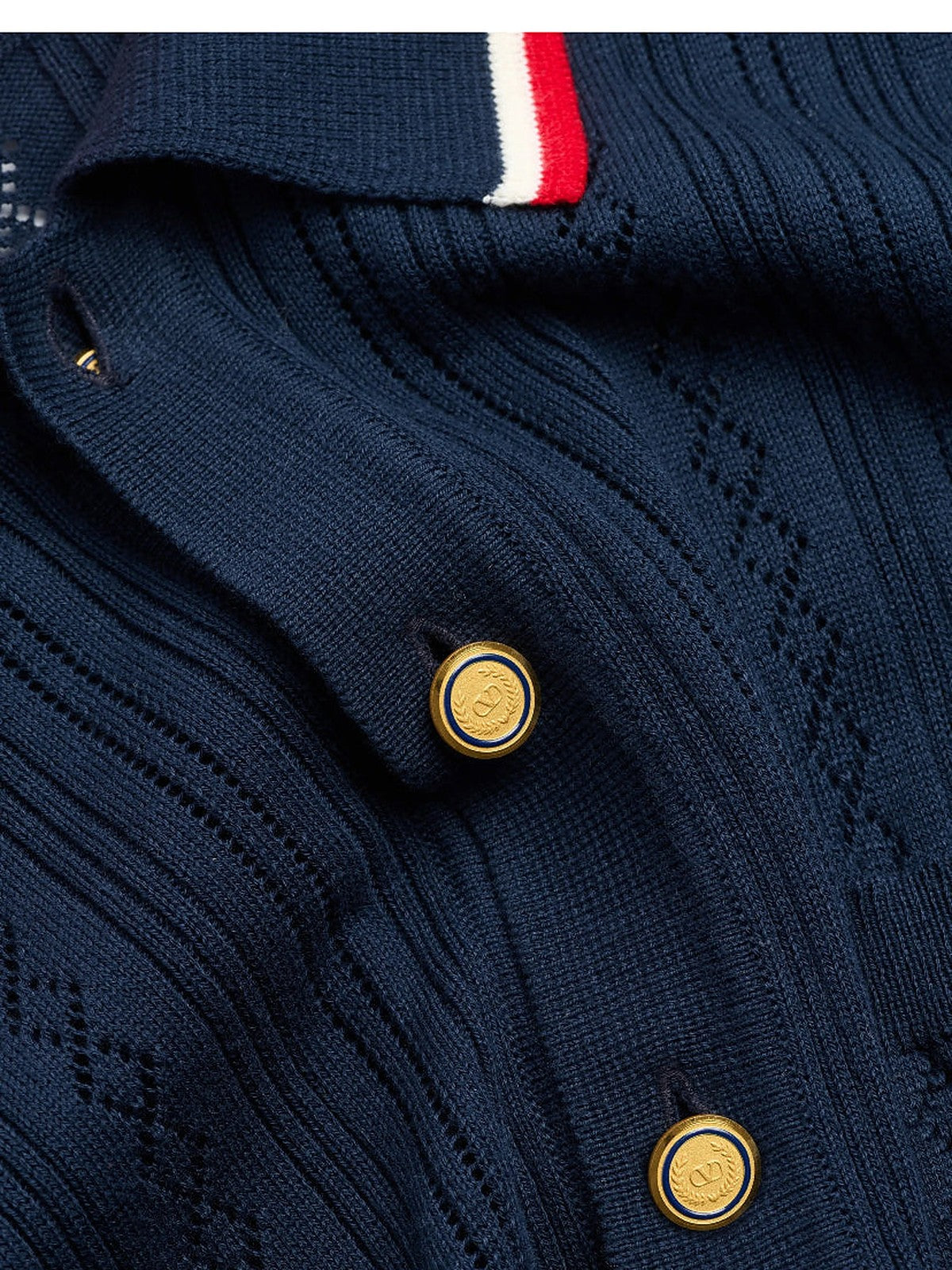 Valentino Garavani Knit Polo (Navy)