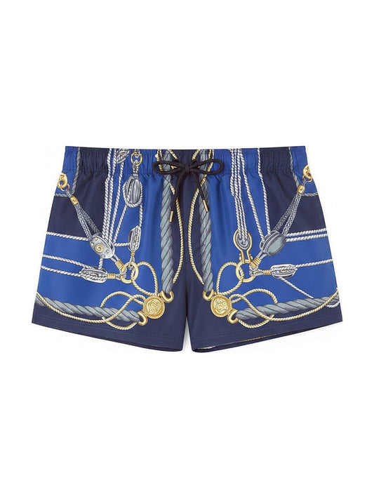 Versace Nautical Print Swim Shorts