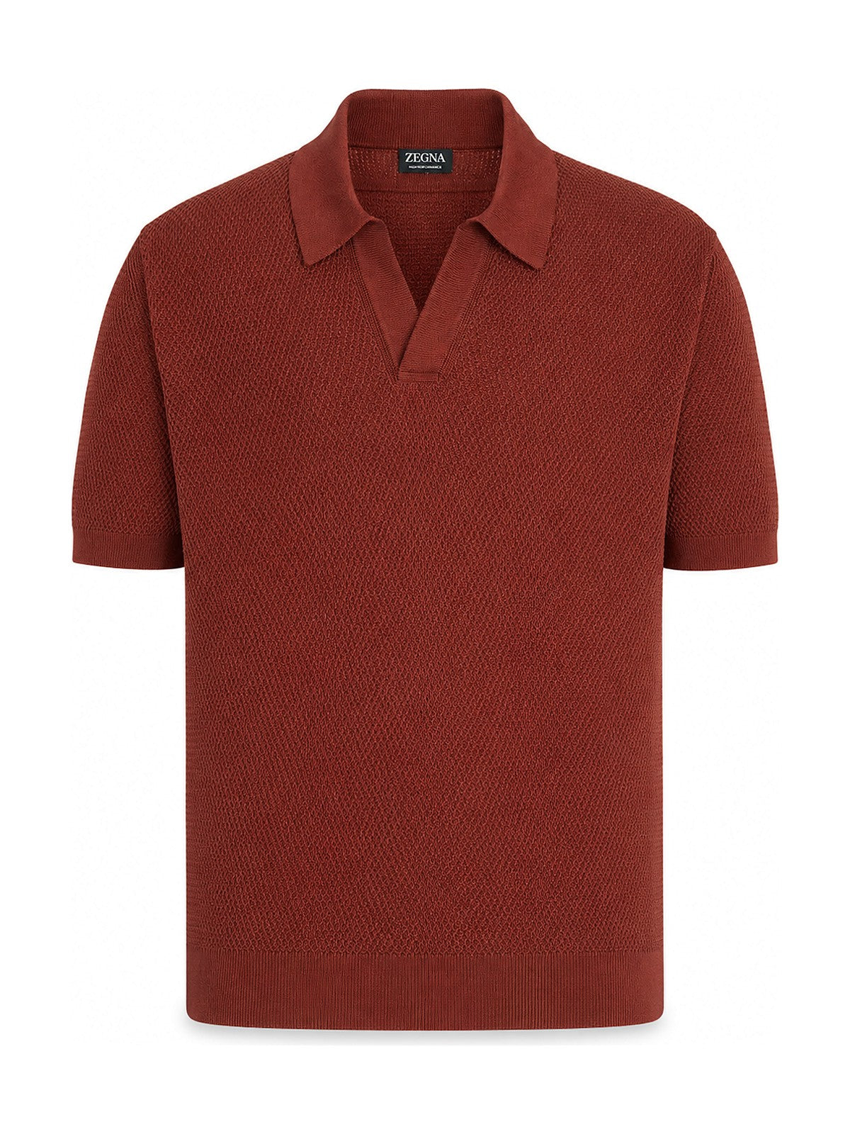 Zegna Cotton Polo Shirt (Rust)