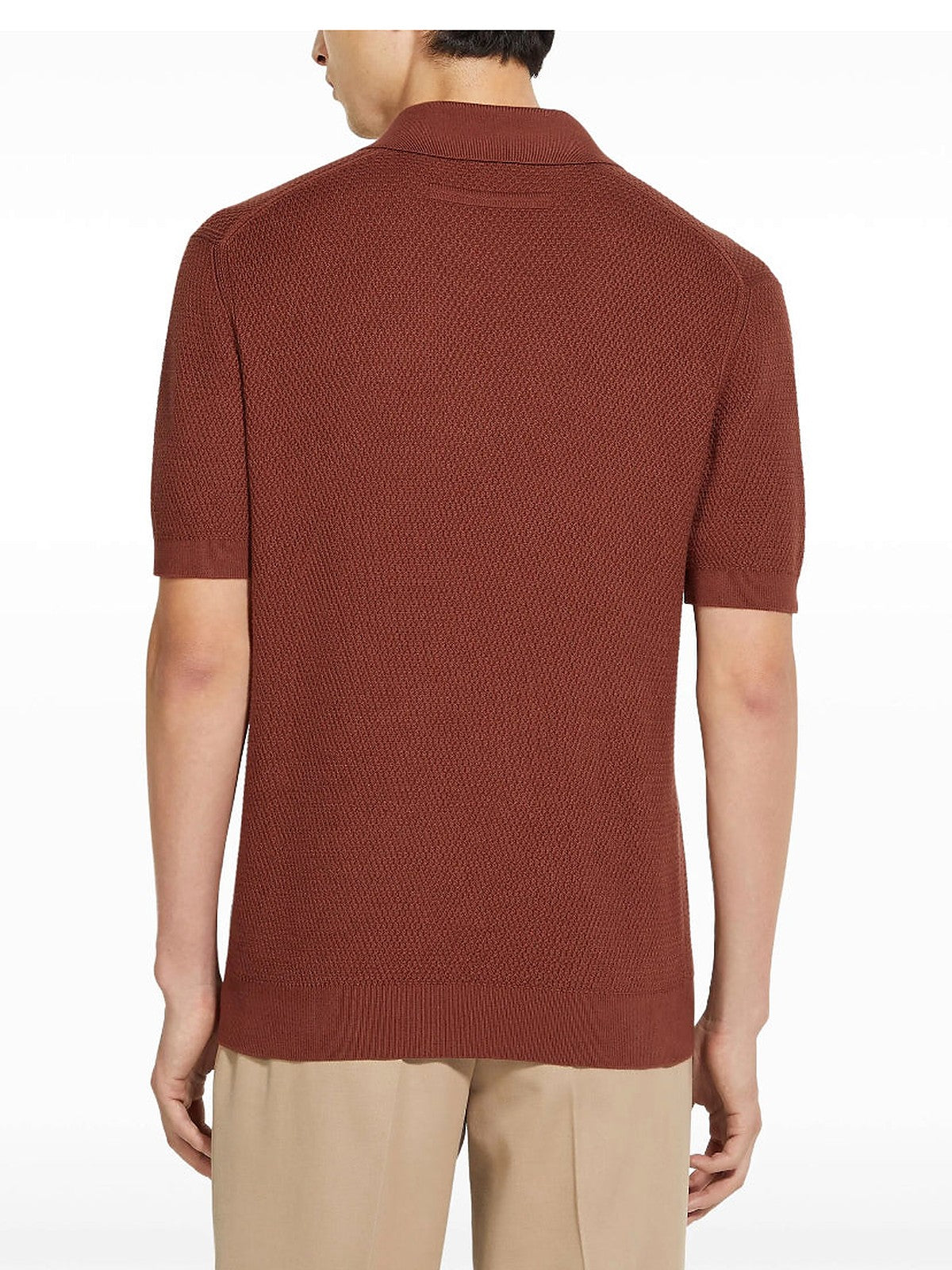 Zegna Cotton Polo Shirt (Rust)