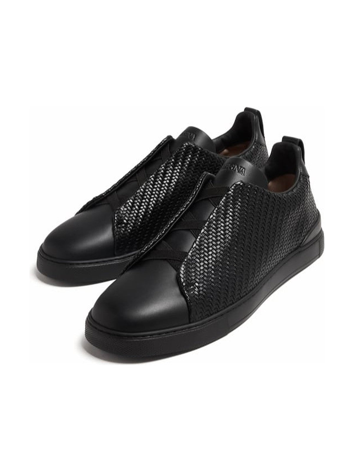 Zegna Leather Low Top Sneakers