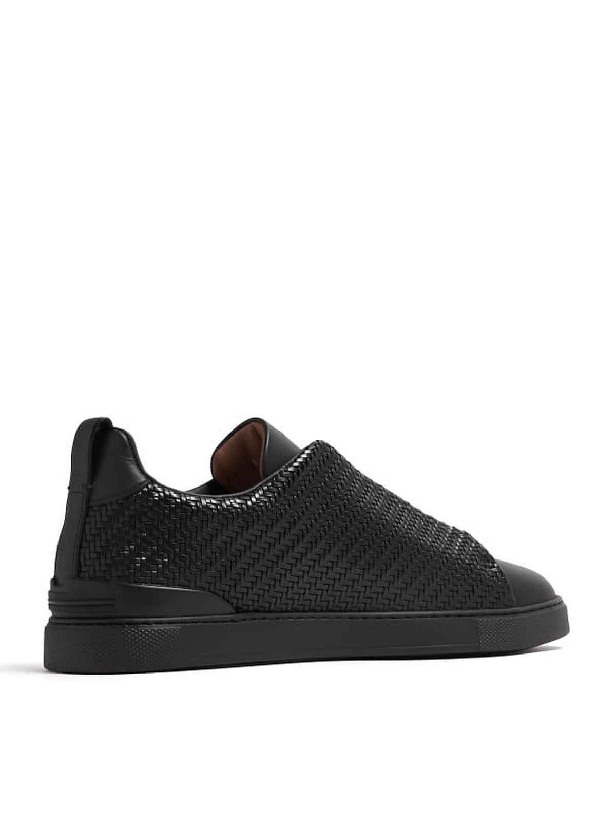 Zegna Leather Low Top Sneakers