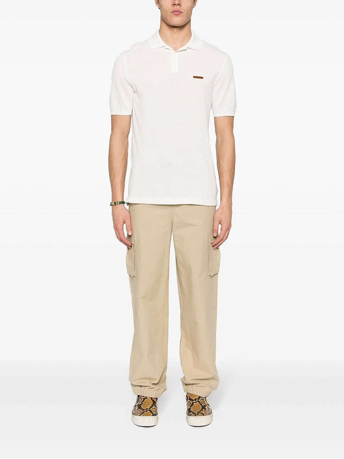 Zegna Pique Cotton Polo (White)