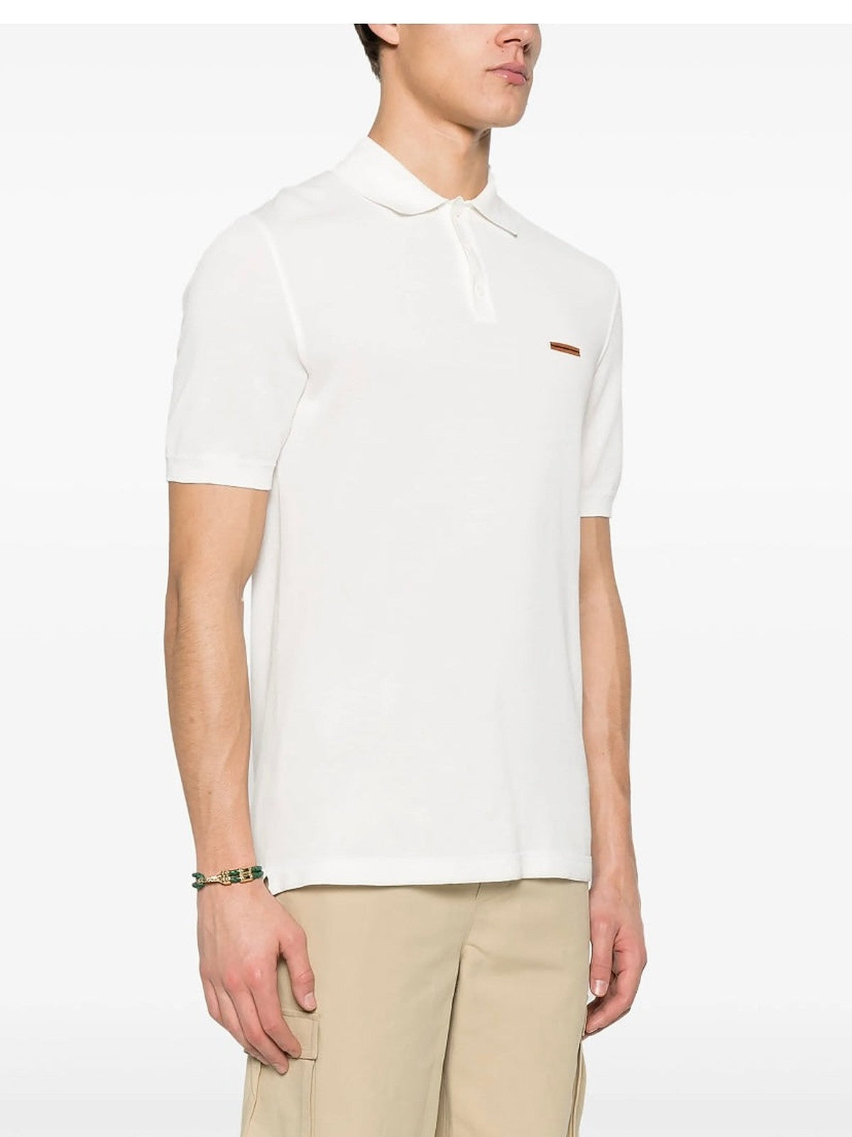Zegna Pique Cotton Polo (White)