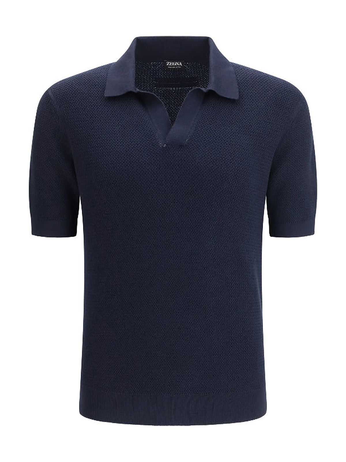 Zegna Polo-Collar T-shirt (Navy)