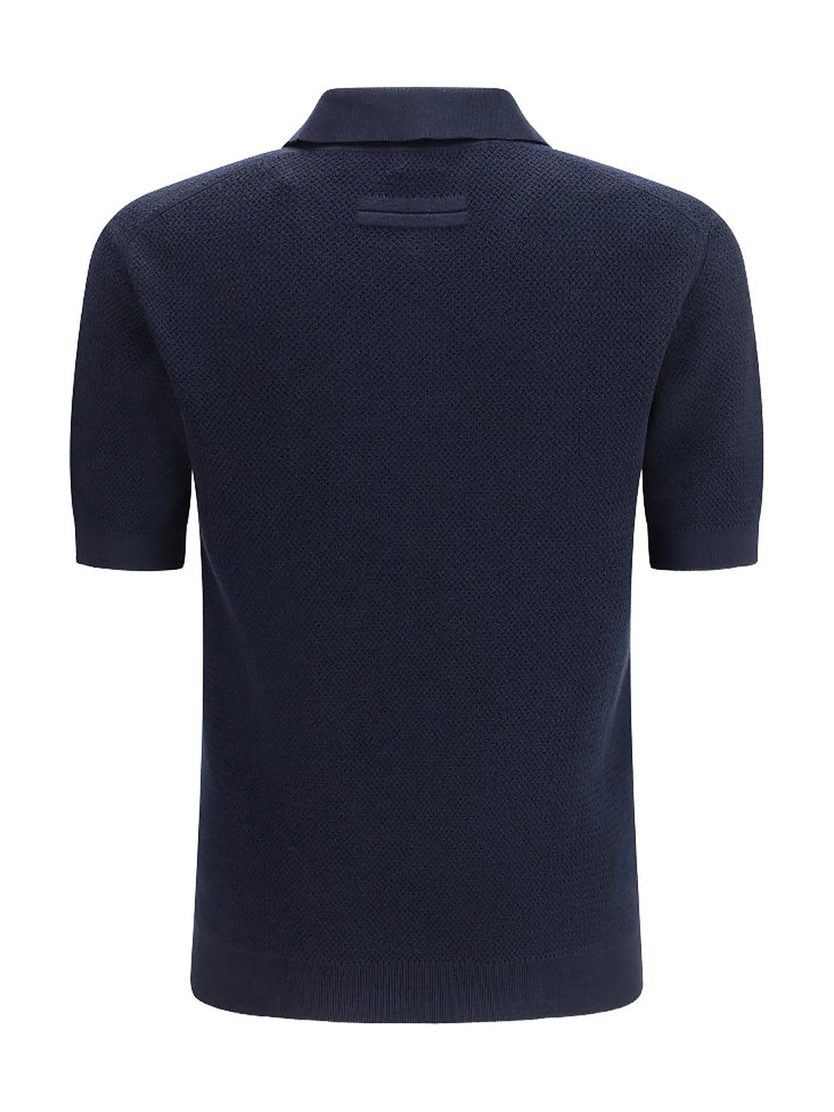 Zegna Polo-Collar T-shirt (Navy)