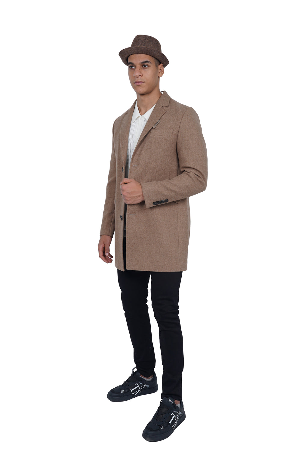 BURBERRY

Button Detail Wool Cashmere Tailored Coat