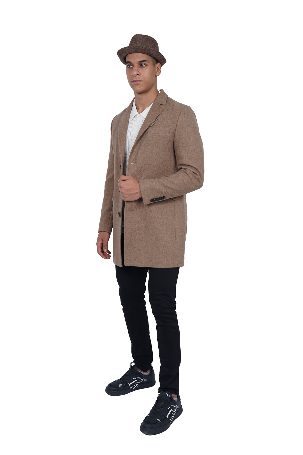 BURBERRY

Button Detail Wool Cashmere Tailored Coat